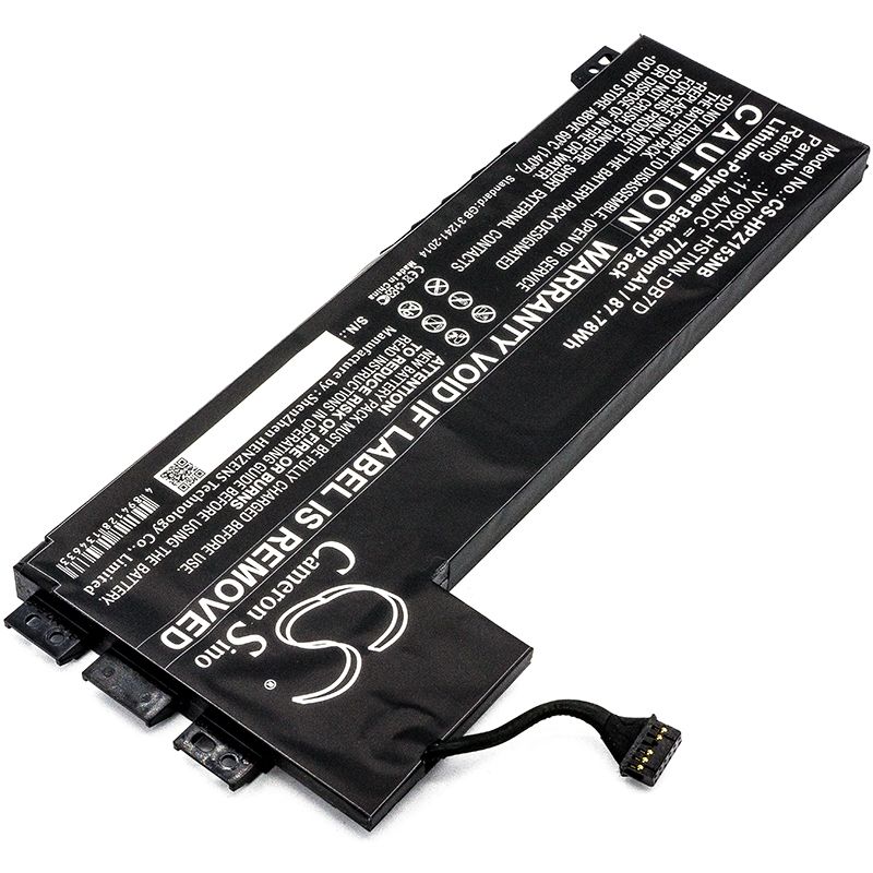 Li-polymer Battery Fits Hp, Zbook 15 G3, Zbook 17 G3 11.4v, 7700mah Notebook & Laptop Cameron Sino Technology Limited