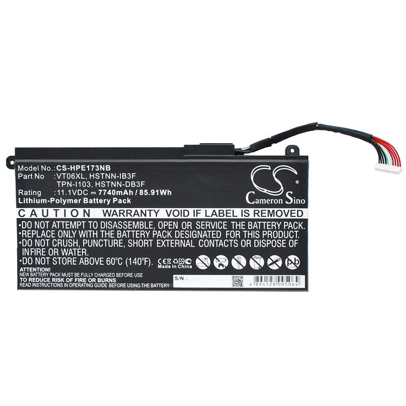 Li-Polymer Battery fits Hp, envy 17-3000, envy 17t-3000, envy 17t-3200 11.1V, 7740mAh Notebook & Laptop Cameron Sino Technology Limited
