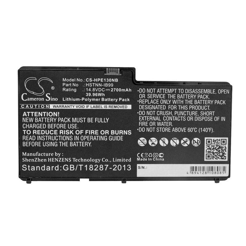 Li-Polymer Battery fits Hp, envy 13, envy 13-1000, envy 13-1001tx 14.8V, 2700mAh Notebook & Laptop Cameron Sino Technology Limited