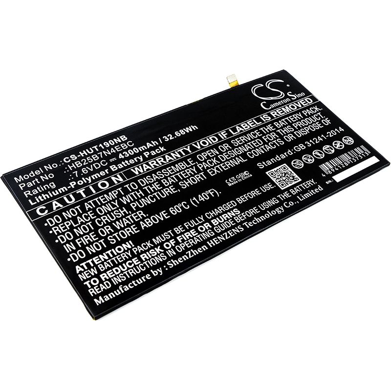 Li-polymer Battery Fits Huawei, Hz-w19, Matebook 7.6v, 4300mah Notebook & Laptop Cameron Sino Technology Limited