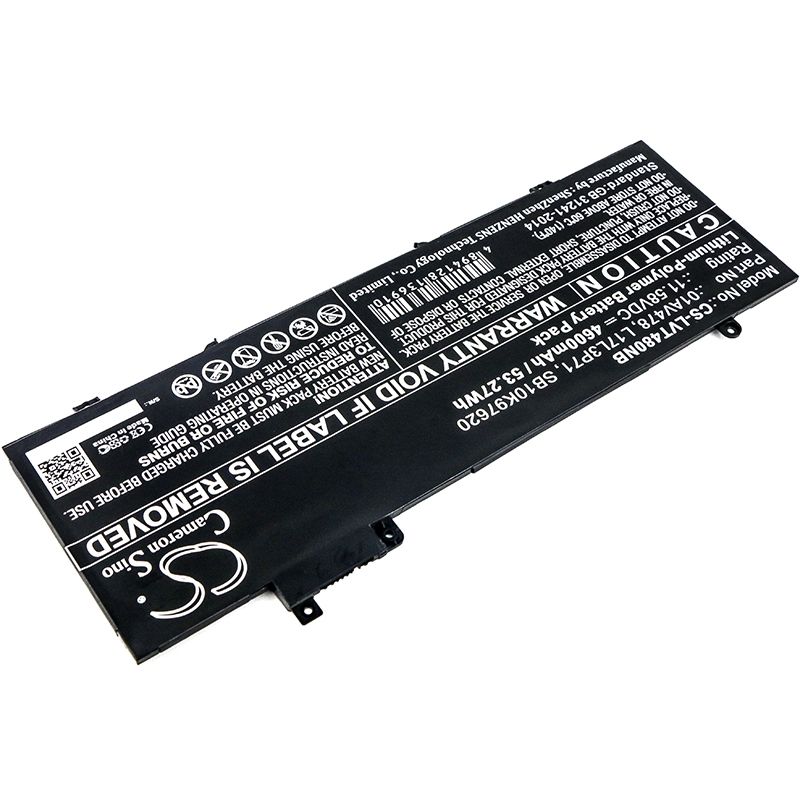 Li-polymer Battery Fits Lenovo, Thinkpad T480s, Thinkpad T480s 20l7002lcd, Thinkpad T480s 20l7002xcd 11.58v, 4600mah Notebook & Laptop Cameron Sino Technology Limited