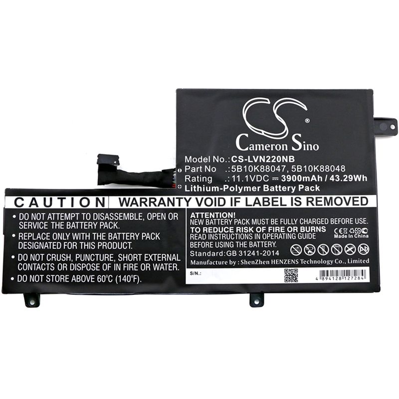 Li-polymer Battery Fits Lenovo, 80vh0001us, Chromebook N22, Chromebook N22-20 11.1v, 3900mah Notebook & Laptop Cameron Sino Technology Limited