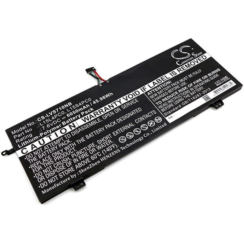 Li-Polymer Battery fits Lenovo, ideapad 710s, ideapad 710s-13isk 7.6V, 6050mAh Notebook & Laptop Cameron Sino Technology Limited