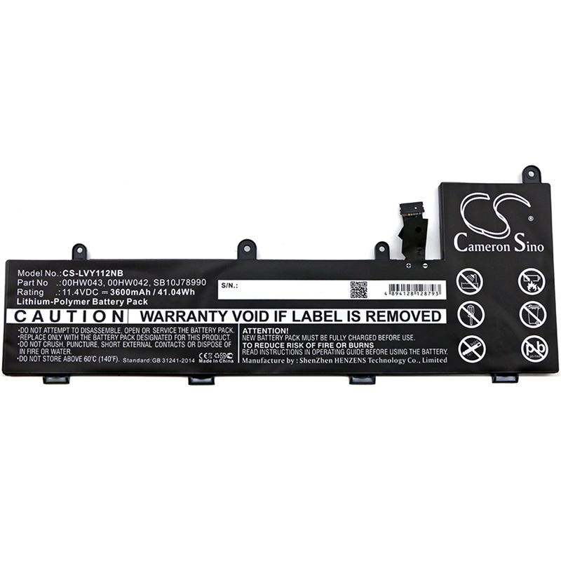 Li-Polymer Battery fits Lenovo, thinkpad Yoga 11e Chromebook, thinkpad Yoga 11e Chromebook 20gb 11.4V, 3600mAh Notebook & Laptop Cameron Sino Technology Limited