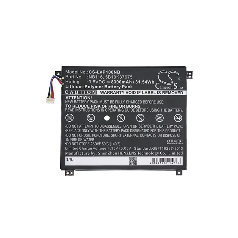 Li-polymer Battery Fits Lenovo, Ideapad 100s, Ideapad 100s-11iby 80r2, Ideapad 100s-11iby 80r2002hge 3.8v, 8300mah Notebook & Laptop Cameron Sino Technology Limited