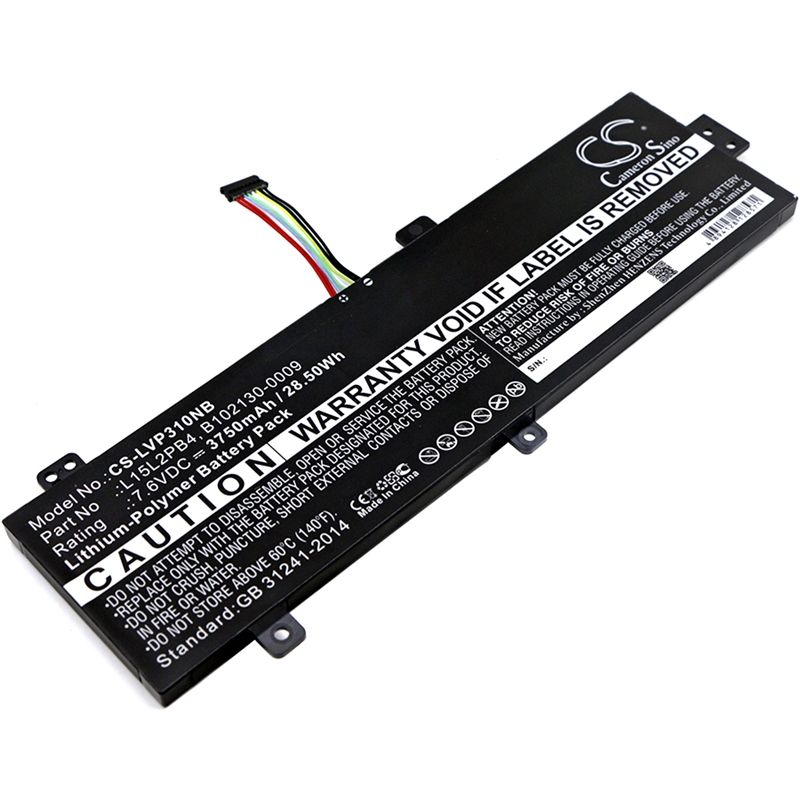 Li-polymer Battery Fits Lenovo, Ideapad 310 15", Ideapad 310 15" Touch, Ideapad 310-15abr 7.6v, 3750mah Notebook & Laptop Cameron Sino Technology Limited