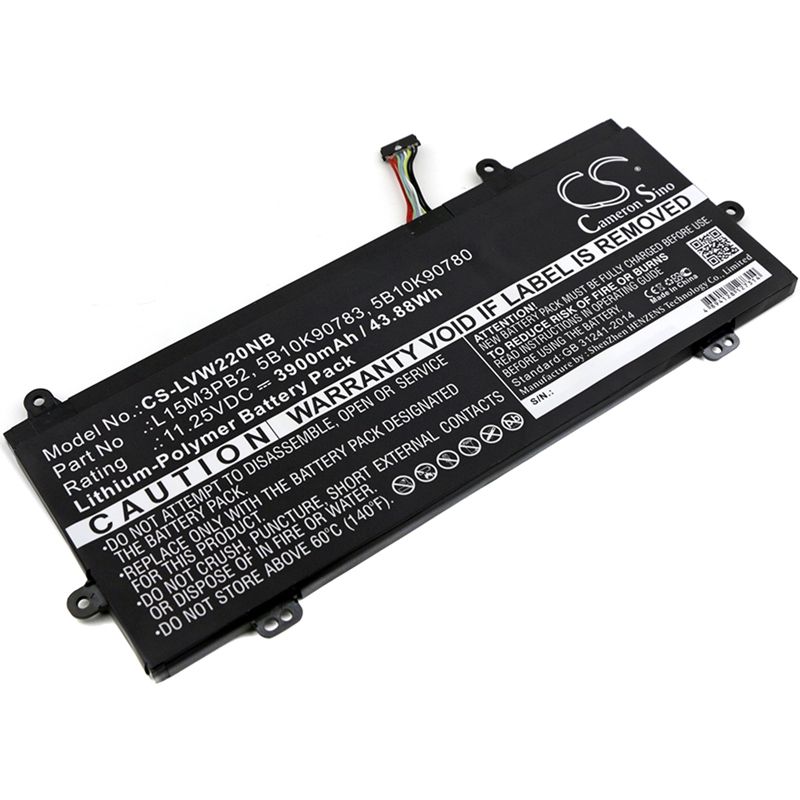 Li-Polymer Battery fits Lenovo, 80sf0000us, ideapad 11.6" N22, ideapad N22 11.25V, 3900mAh Notebook & Laptop Cameron Sino Technology Limited
