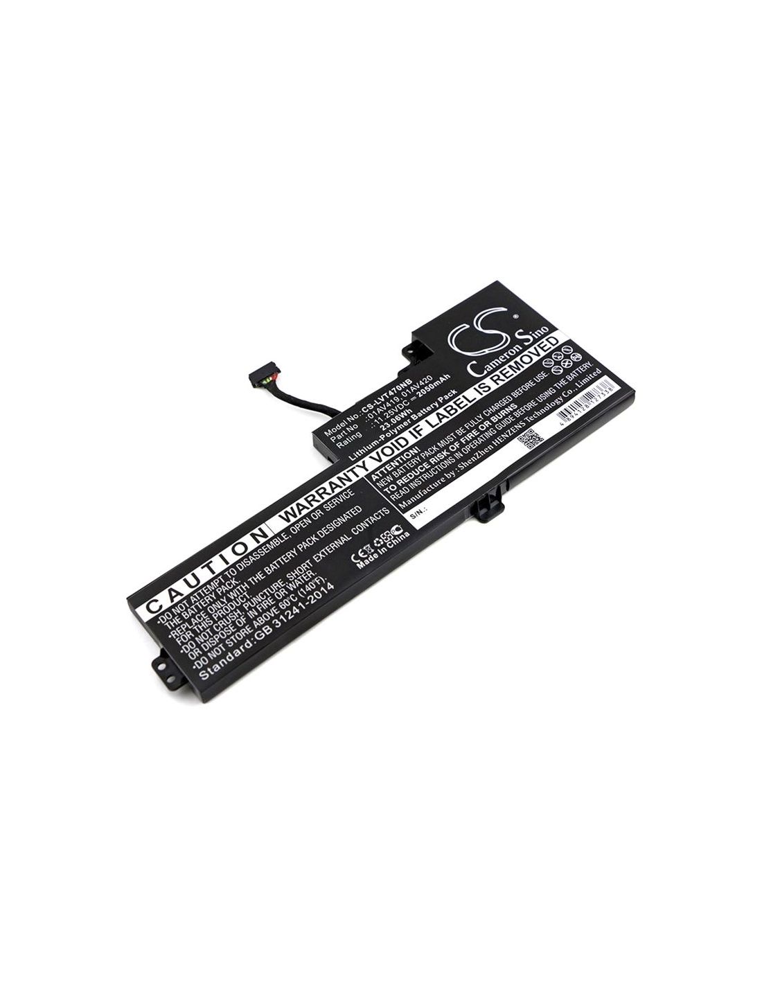 Li-polymer Battery Fits Lenovo, Thinkpad T470, Thinkpad T470 20hd002tcd, Thinkpad T470 20hda003cd 11.25v, 2050mah Notebook & Laptop Cameron Sino Technology Limited