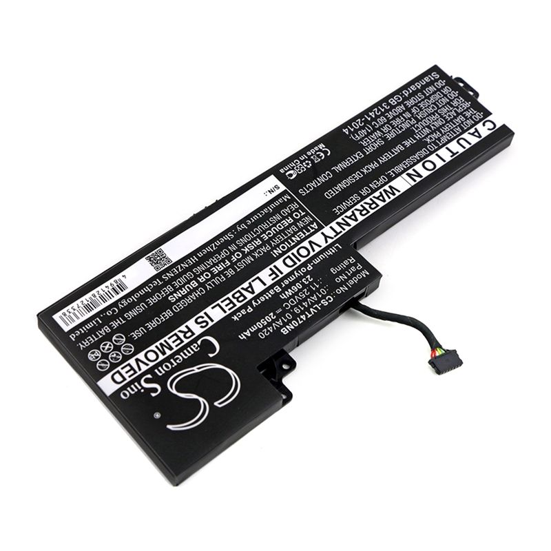 Li-polymer Battery Fits Lenovo, Thinkpad T470, Thinkpad T470 20hd002tcd, Thinkpad T470 20hda003cd 11.25v, 2050mah Notebook & Laptop Cameron Sino Technology Limited