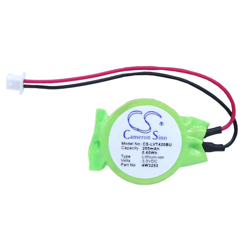 Li-ion Battery Fits Lenovo, Thinkpad T400, Thinkpad T400s, Thinkpad T410 3.0v, 200mah CMOS / BackUp Cameron Sino Technology Limited