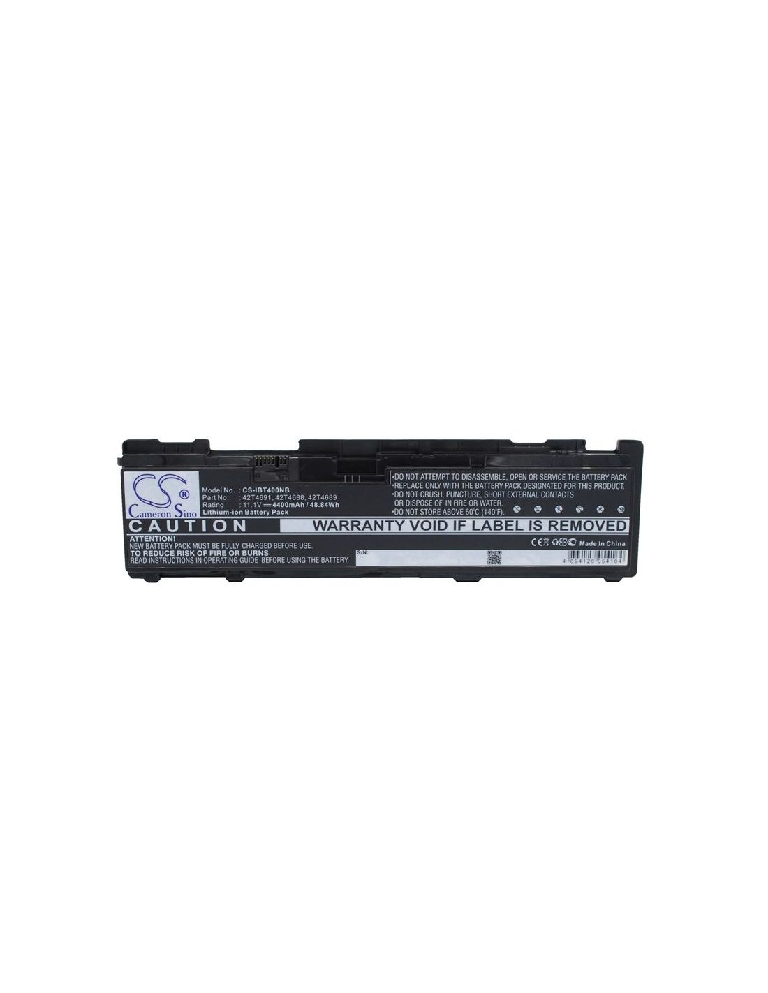Li-ion Battery Fits Lenovo, Thinkpad T400s, Thinkpad T400s 2801, Thinkpad T400s 2808 11.1v, 4400mah Computer Cameron Sino Technology Limited (Suspended)