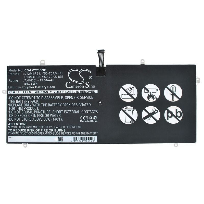 Li-polymer Battery Fits Lenovo, Yoga 2 Pro 13.3", Yoga 2 Pro Ultrabook, Yoga 2 Pro-13 59-382893 7.4v, 7400mah Notebook & Laptop Cameron Sino Technology Limited