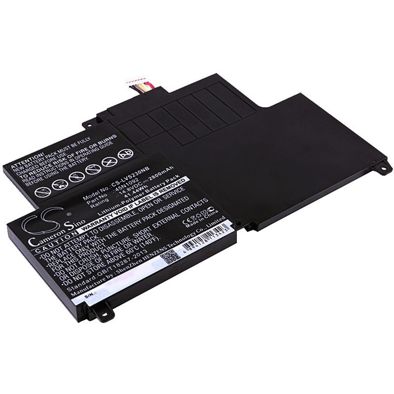 Li-polymer Battery Fits Lenovo, Thinkpad Edge S230u, Thinkpad S230u, Thinkpad Twist S230u 14.8v, 2800mah Notebook & Laptop Cameron Sino Technology Limited