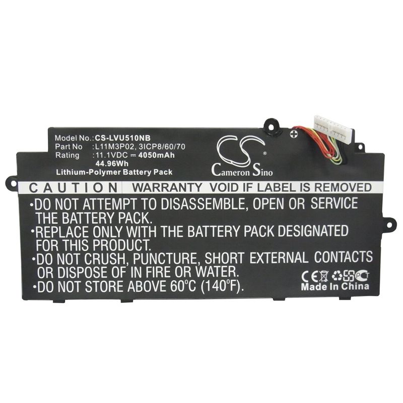 Li-Polymer Battery fits Lenovo, ideapad U31 Touch, ideapad U510, ideapad U510 49412pu 11.1V, 4050mAh Notebook & Laptop Cameron Sino Technology Limited