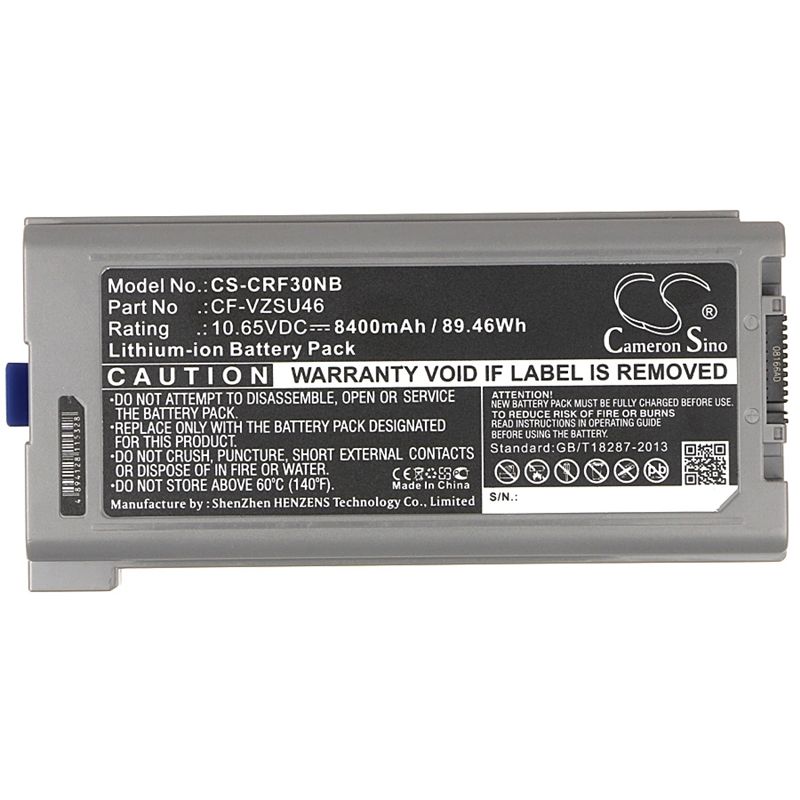 Li-ion Battery fits Panasonic, toughbook Cf-30, toughbook Cf-31, toughbook Cf-53 10.65V, 8400mAh Notebook & Laptop Cameron Sino Technology Limited