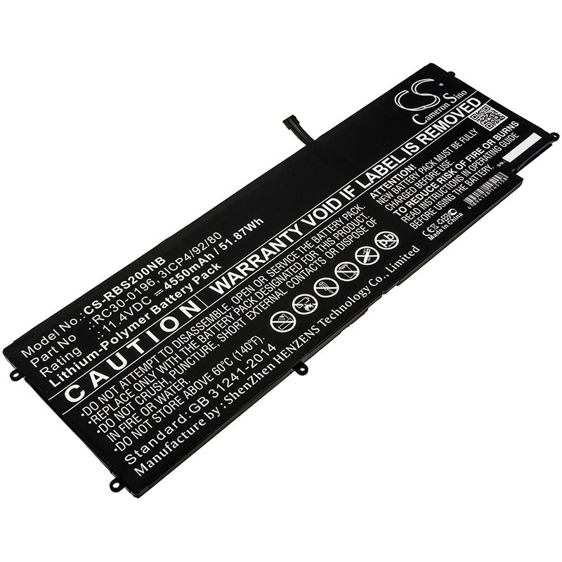 Li-polymer Battery Fits Razer, Blade Stealth 2016 Rz09-01962w11, Blade Stealth 2016 V2, Blade Stealth 2017 I7-7500u 11.4v, 4550m Notebook & Laptop Cameron Sino Technology Limited