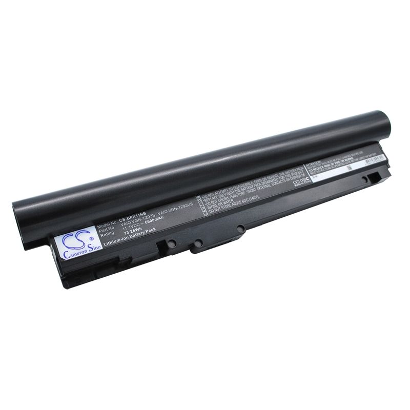 Li-ion Battery fits Sony, vaio Vgn-tz11mn/n, vaio Vgn-tz11vn/x, vaio Vgn-tz11xn/b 11.1V, 6600mAh Notebook & Laptop Cameron Sino Technology Limited