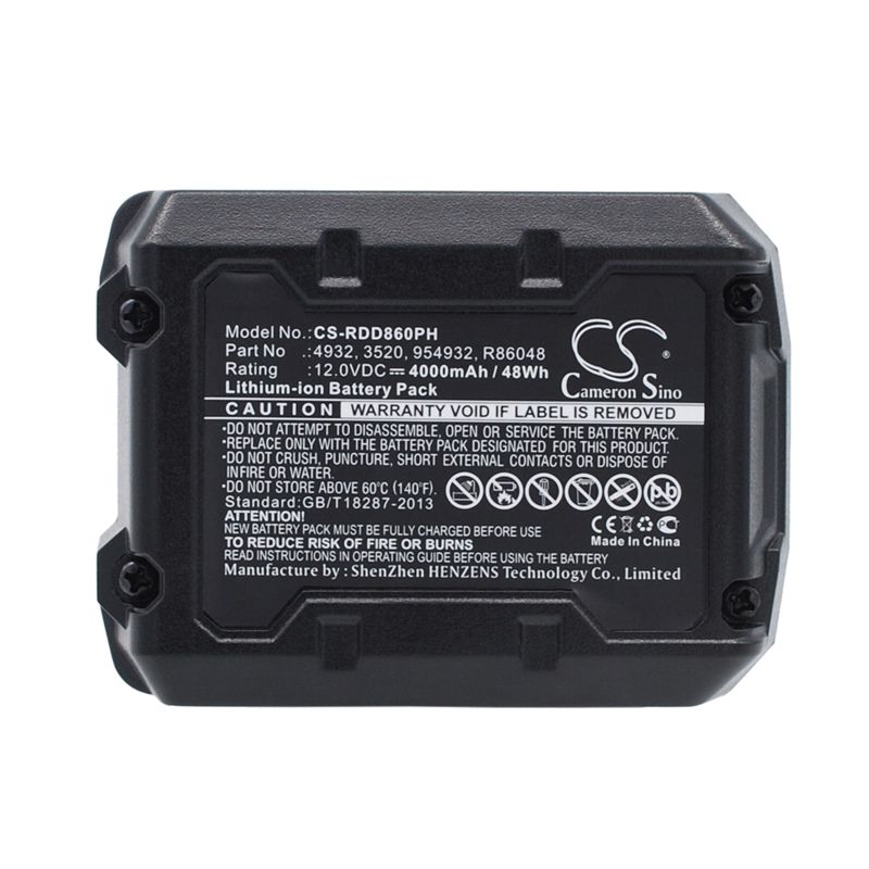 4000Mah, Li-ion 12V, Battery Fits Ridgid Jobmax & Aeg, Bll12c Power Tools Cameron Sino Technology Limited