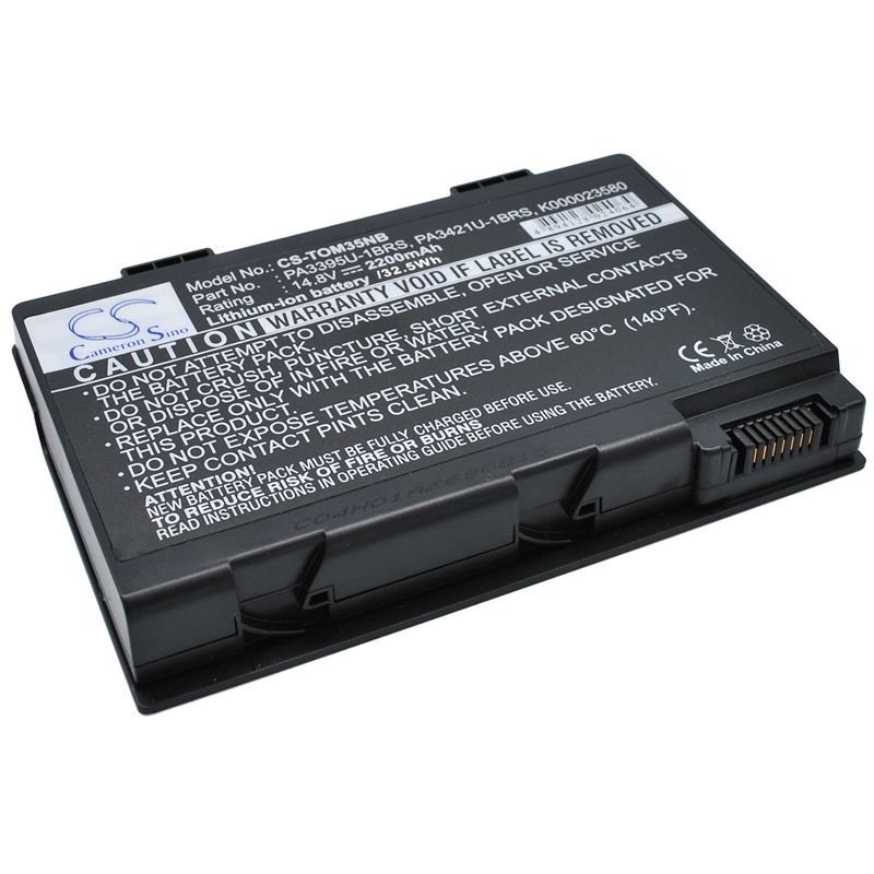 Li-ion Battery fits Toshiba, satellite M30x, satellite M30x-102, satellite M30x-104 14.8V, 2200mAh Computer Cameron Sino Technology Limited (Suspended)