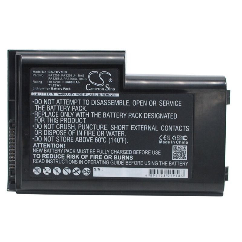 Li-ion Battery fits Toshiba, dynabook V7, satellite Pro 6300, satellite Pro M10 10.8V, 6600mAh Computer Cameron Sino Technology Limited (Suspended)