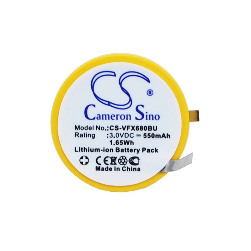 Li-ion Battery fits Verifone, Vx680, Vx680 Wireless Credit Card Machine, Vx680 Wireless Terminal 3.0V, 550mAh CMOS / BackUp Cameron Sino Technology Limited