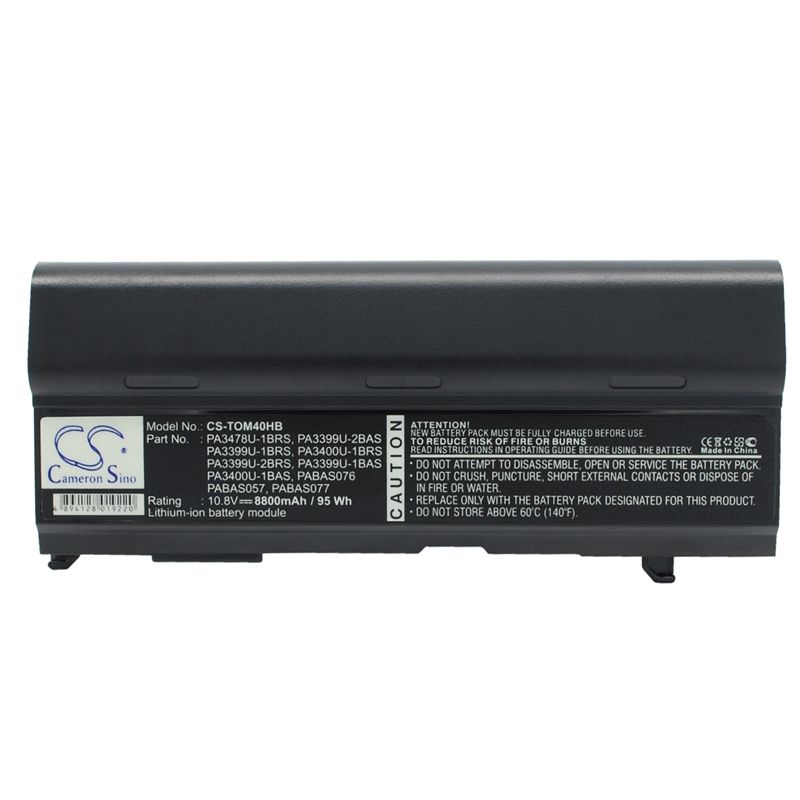 Li-ion Battery fits Toshiba, dynabook Cx/45a, dynabook Cx/47a, dynabook Cx/855ls 10.8V, 8800mAh Notebook & Laptop Cameron Sino Technology Limited