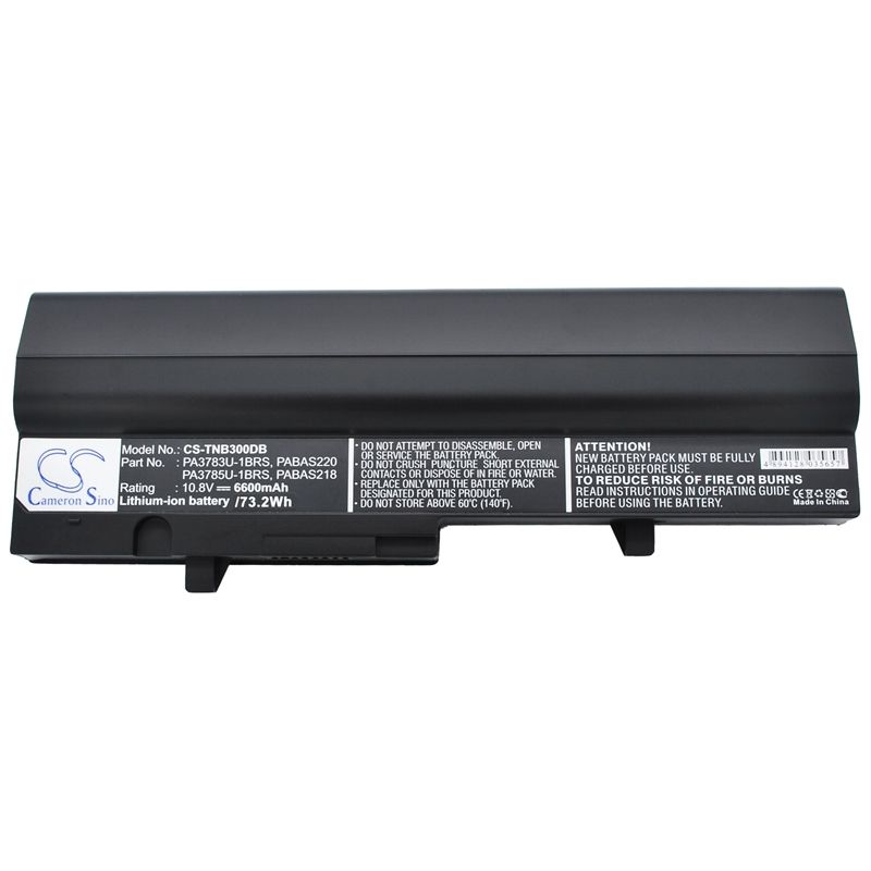 Li-ion Battery fits Toshiba, satellite N302, satellite Nb300, satellite Nb305 10.8V, 6600mAh Notebook & Laptop Cameron Sino Technology Limited