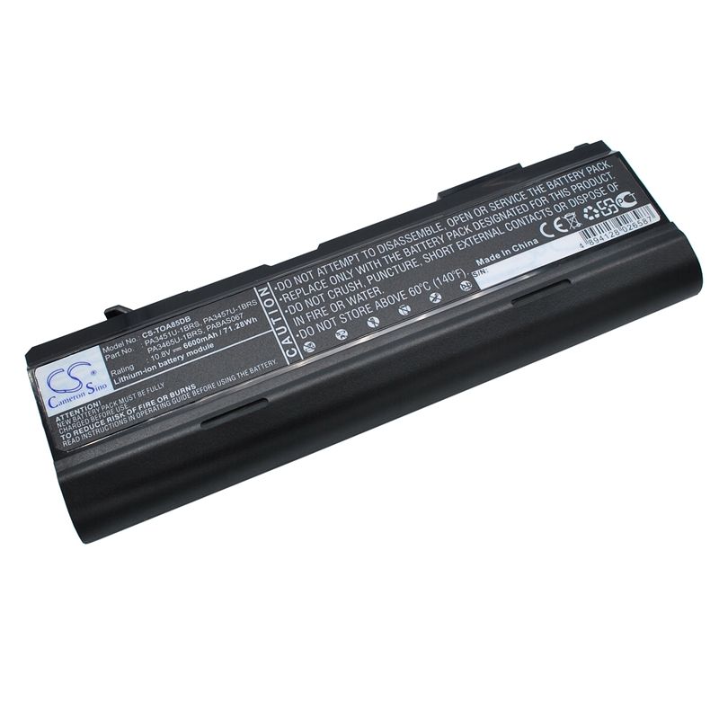 Li-ion Battery fits Toshiba, dynabook Ax/ 55a, dynabook Tw/ 750ls, equium A110-233 10.8V, 6600mAh Notebook & Laptop Cameron Sino Technology Limited