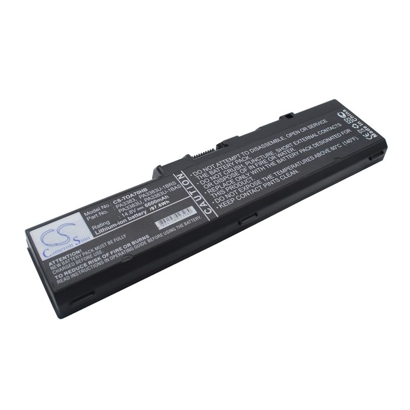 Li-ion Battery Fits Toshiba, Satellite A70, Satellite A70-s2362, Satellite A70-s249 14.8v, 6600mah Notebook & Laptop Cameron Sino Technology Limited