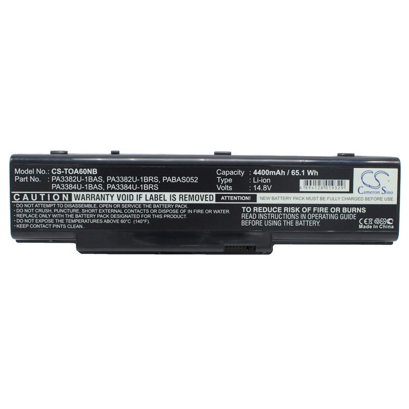 Li-ion Battery fits Toshiba, dynabook Aw2, dynabook Ax/2, dynabook Ax/3 14.8V, 4400mAh Notebook & Laptop Cameron Sino Technology Limited