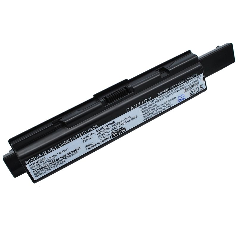 Li-ion Battery Fits Toshiba, Equium A200 Series, Equium A200-15i, Equium A200-196 10.8v, 6600mah Notebook & Laptop Cameron Sino Technology Limited