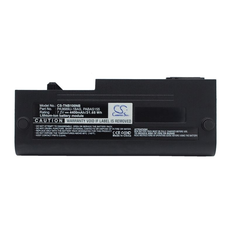 Li-ion Battery fits Toshiba, nb100, nb100/h, nb100/hf 7.2V, 4400mAh Notebook & Laptop Cameron Sino Technology Limited