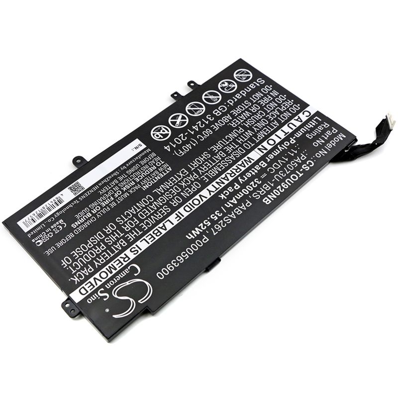 Li-Polymer Battery fits Toshiba, satellite U920t, satellite U925t 11.1V, 3200mAh Notebook & Laptop Cameron Sino Technology Limited