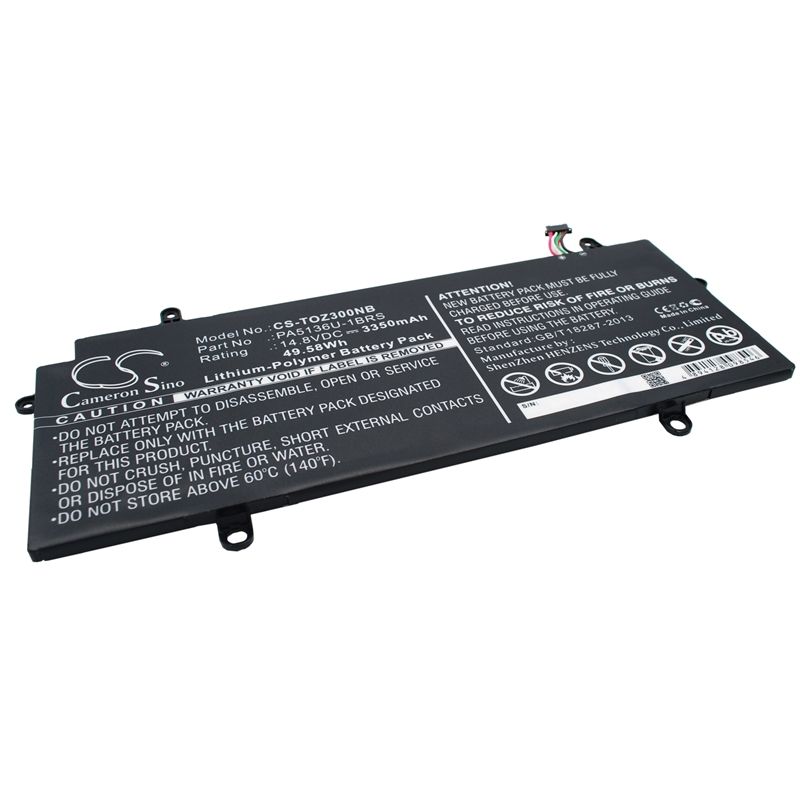 Li-Polymer Battery fits Toshiba, portege Z30, portege Z30 Ultrabook, portege Z30-002 14.8V, 3350mAh Notebook & Laptop Cameron Sino Technology Limited