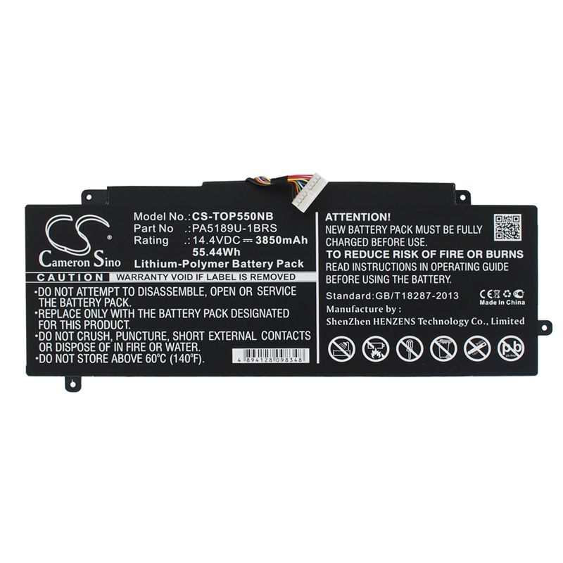 Li-Polymer Battery fits Toshiba, satellite P55w, satellite P55w-b, satellite P55w-b5224 14.4V, 3850mAh Notebook & Laptop Cameron Sino Technology Limited