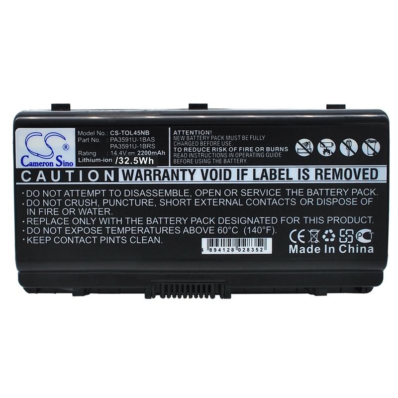 Li-ion Battery fits Toshiba, equium L40, equium L40-10u, equium L40-14i 14.4V, 2200mAh Computer Cameron Sino Technology Limited