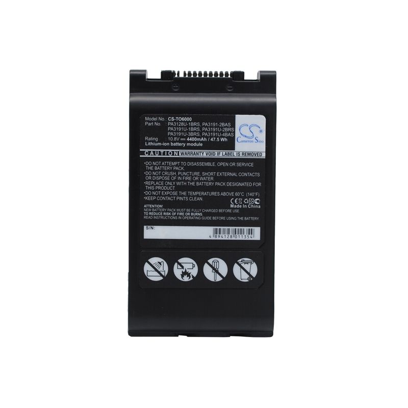 Li-ion Battery Fits Toshiba, Portege M200, Portege M200-102, Portege M200-122 10.8v, 4400mah Notebook & Laptop Cameron Sino Technology Limited