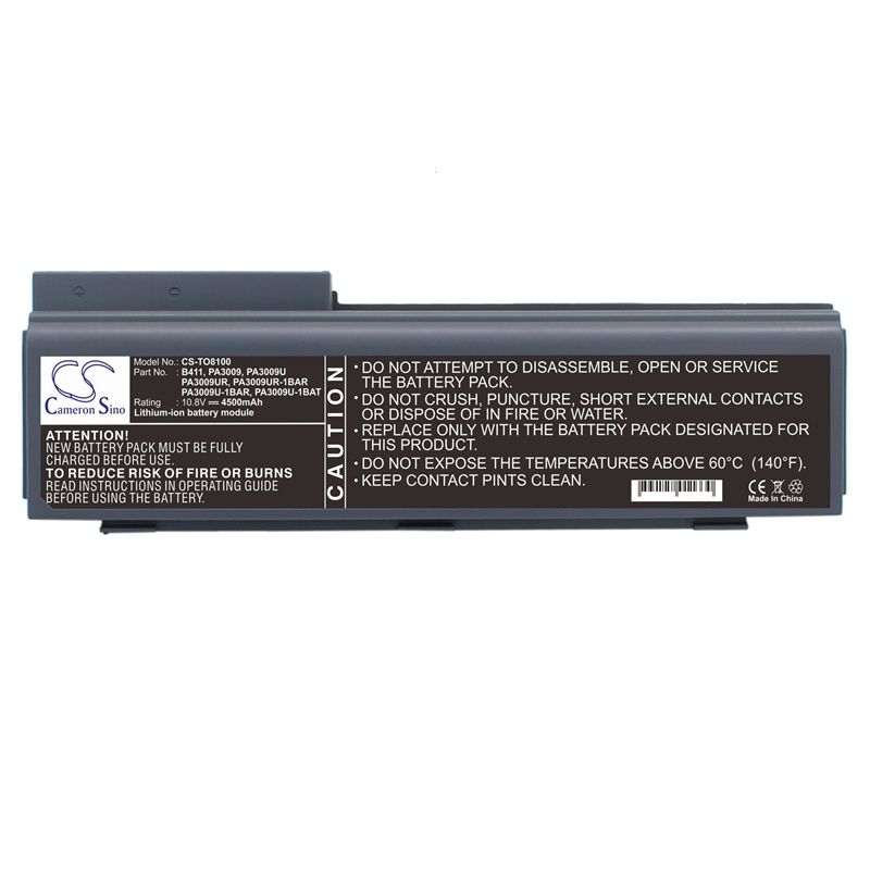 Li-ion Battery fits Toshiba, tecra 8100, tecra 8100a, tecra 8100b 10.8V, 4400mAh Notebook & Laptop Cameron Sino Technology Limited