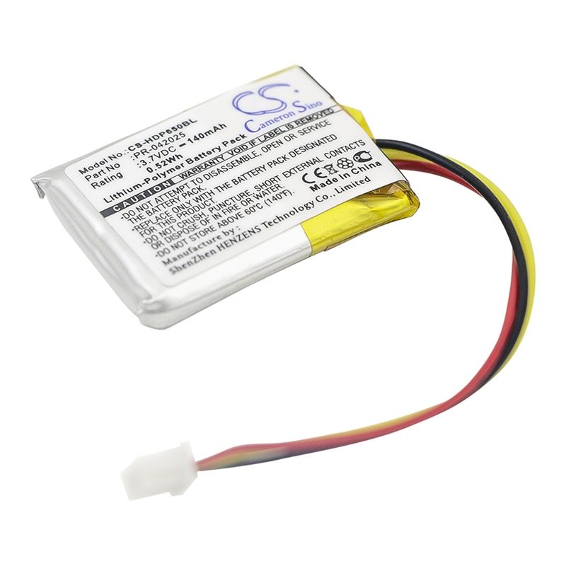 Li-Polymer Battery fits Dolphin, 6500ep, Handheld, Dolphin 6500ep 3.7V, 140mAh Barcode Scanner Cameron Sino Technology Limited