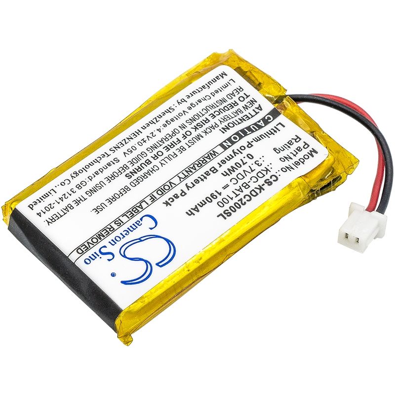 Li-Polymer Battery fits Koamtac, Kdc-100, Kdc-200 3.7V, 190mAh Barcode Scanner Cameron Sino Technology Limited
