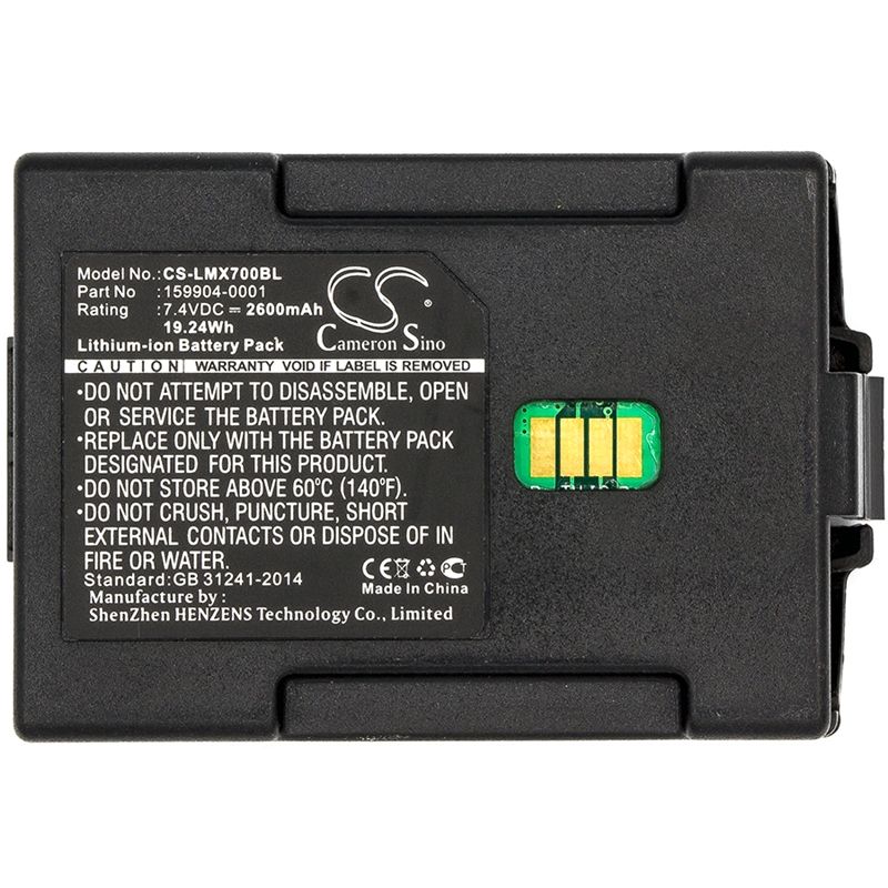 Li-ion Battery Fits Lxe, Mx7 7.4v, 2600mah Barcode Scanner Cameron Sino Technology Limited
