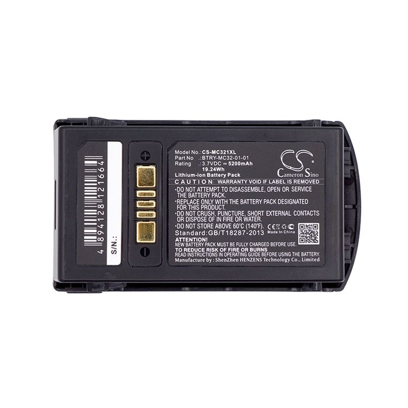 Li-ion Battery fits Motorola, Mc3200, Mc32n0, Zebra 3.7V, 5200mAh Barcode Scanner Cameron Sino Technology Limited