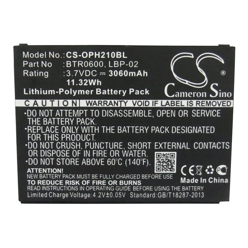 Li-polymer Battery Fits Opticon, H21, H21 1d, H21 1d Alpha 3.7v, 3060mah Barcode Scanner Cameron Sino Technology Limited