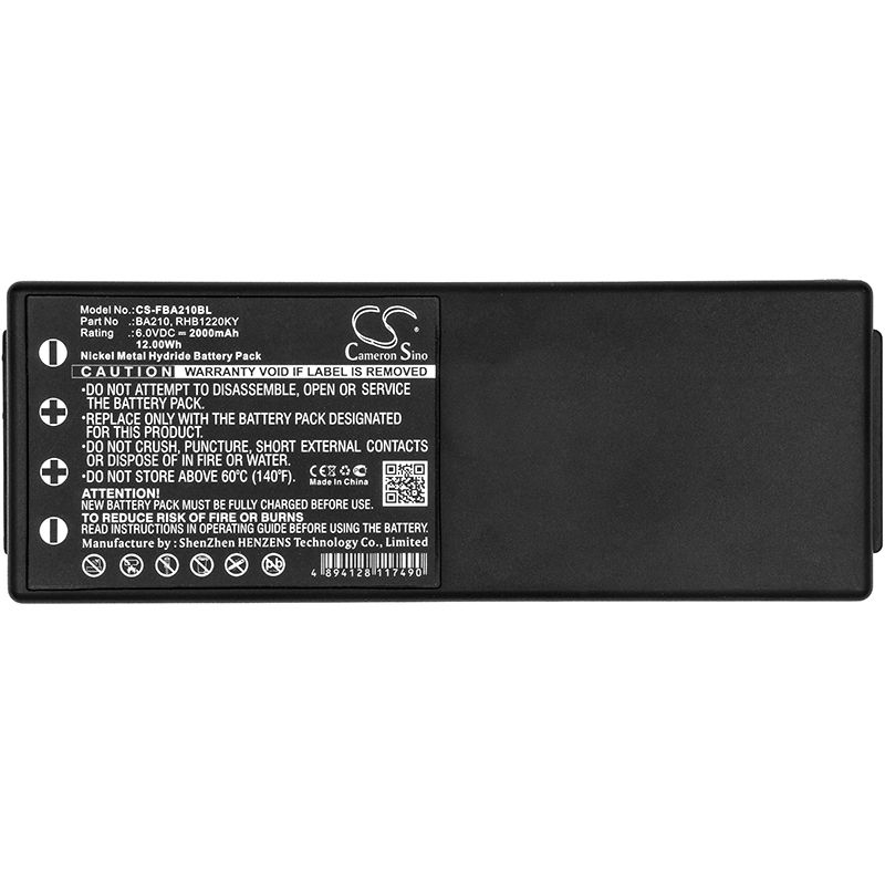 Ni-MH Battery fits Hbc, Ba14061, Fub06 Eex, Fub10aa 6.0V, 2000mAh Crane Remote Control Cameron Sino Technology Limited