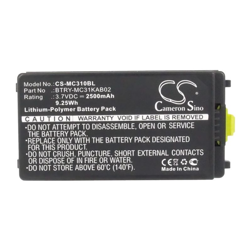 Li-polymer Battery Fits Symbol, Mc3100, Mc3190, Mc3190g 3.7v, 2500mah Barcode Scanner Cameron Sino Technology Limited