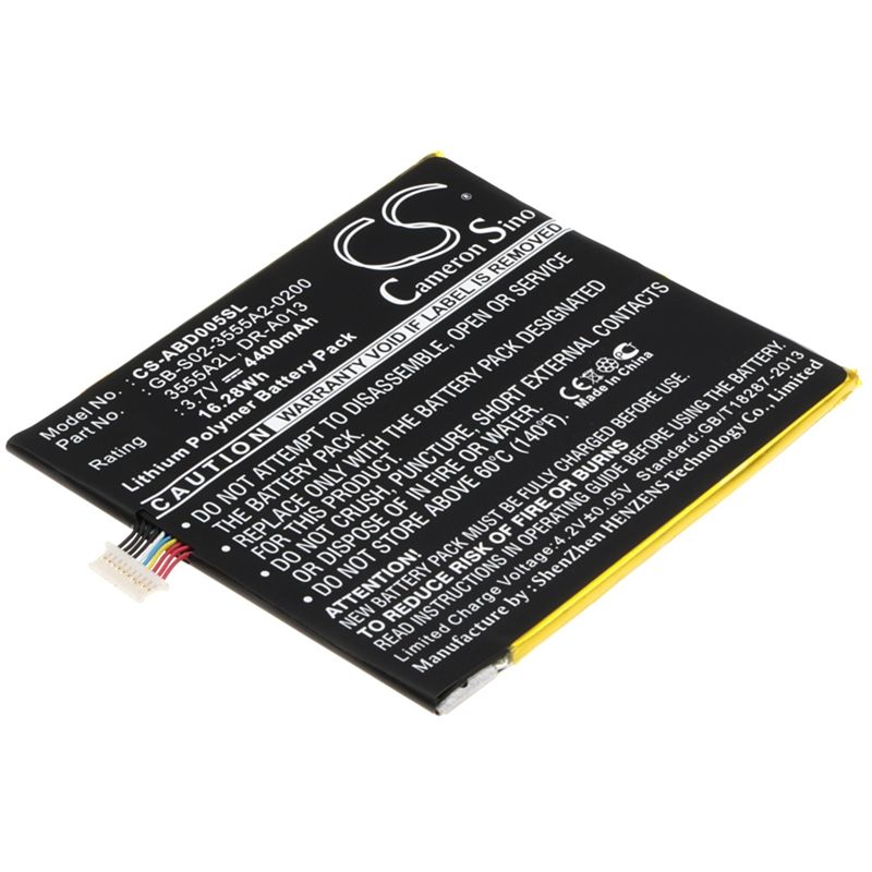 Li-polymer Battery Fits Amazon, D01400, Kindle Fire 3.7v, 4400mah Tablet Cameron Sino Technology Limited