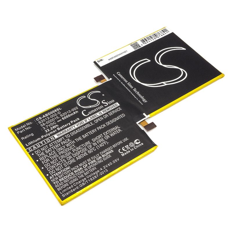 Li-polymer Battery Fits Amazon, 3ht7g, Kindle Fire 8.9", Kindle Fire Hd 8.9 3.7v, 6000mah Tablet Cameron Sino Technology Limited