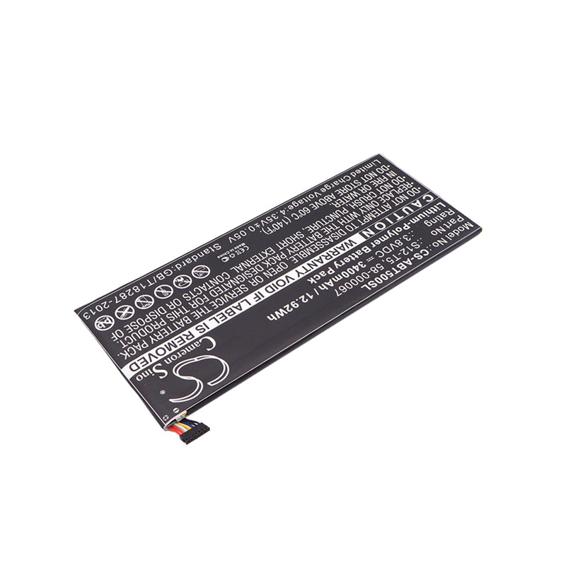 Li-Polymer Battery fits Amazon, 58-000067, 58-000067(1icp4/59/139), S12-t5 3.8V, 3400mAh Tablet Cameron Sino Technology Limited