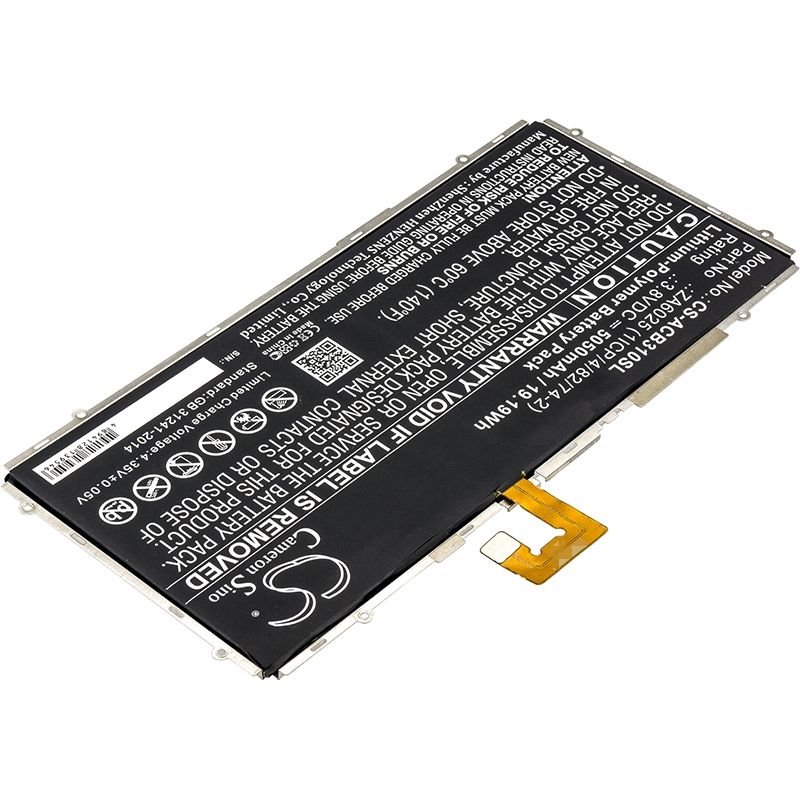 Li-Polymer Battery fits Acer, B3-a10-k154, B3-a10-k3bf, Iconia One 10 B3-a10 3.8V, 5050mAh Computer Cameron Sino Technology Limited