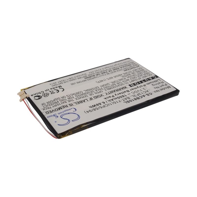 Li-polymer Battery Fits Acer, B1-a71, Iconia B1-a71, Iconia B1-a71-83174g00nk 3.7v, 1800mah Tablet Cameron Sino Technology Limited
